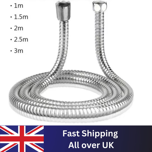 Stainless steel shower - steel, hose