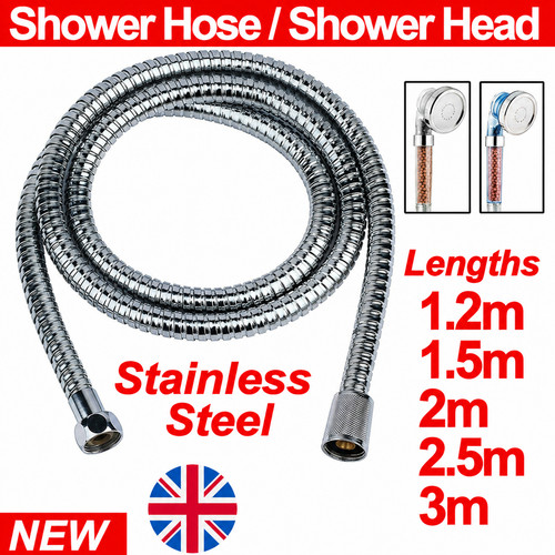 Stainless steel shower - steel, hose