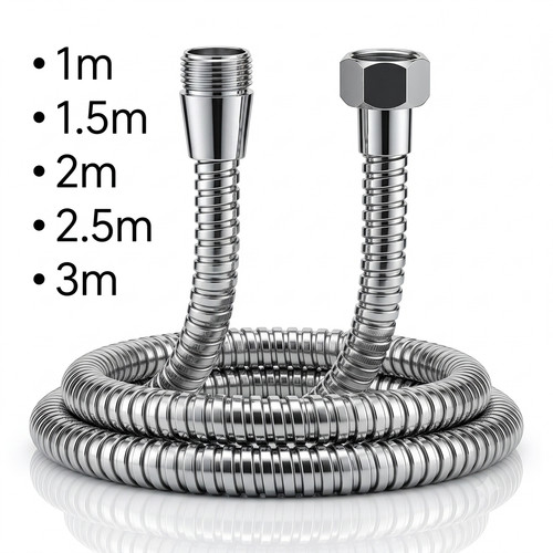 Stainless steel shower hose - steel,