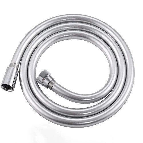 Smooth matt silver shower hose - smooth,