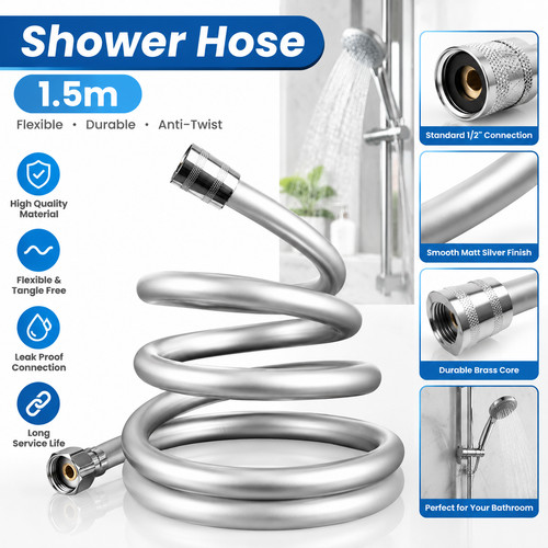 Smooth matt silver - matt, hose